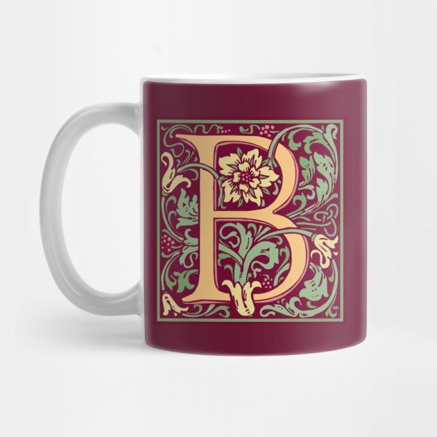 William Morris Vintage Letter B by MatchbookGraphics